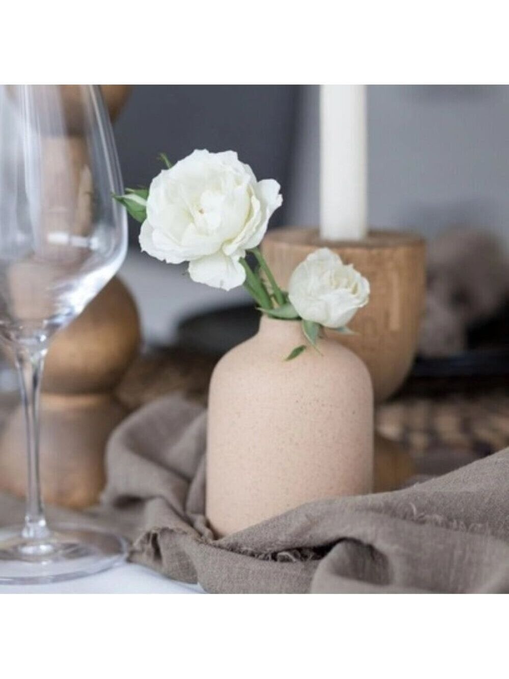 Ceramic Bud Vases - Tan